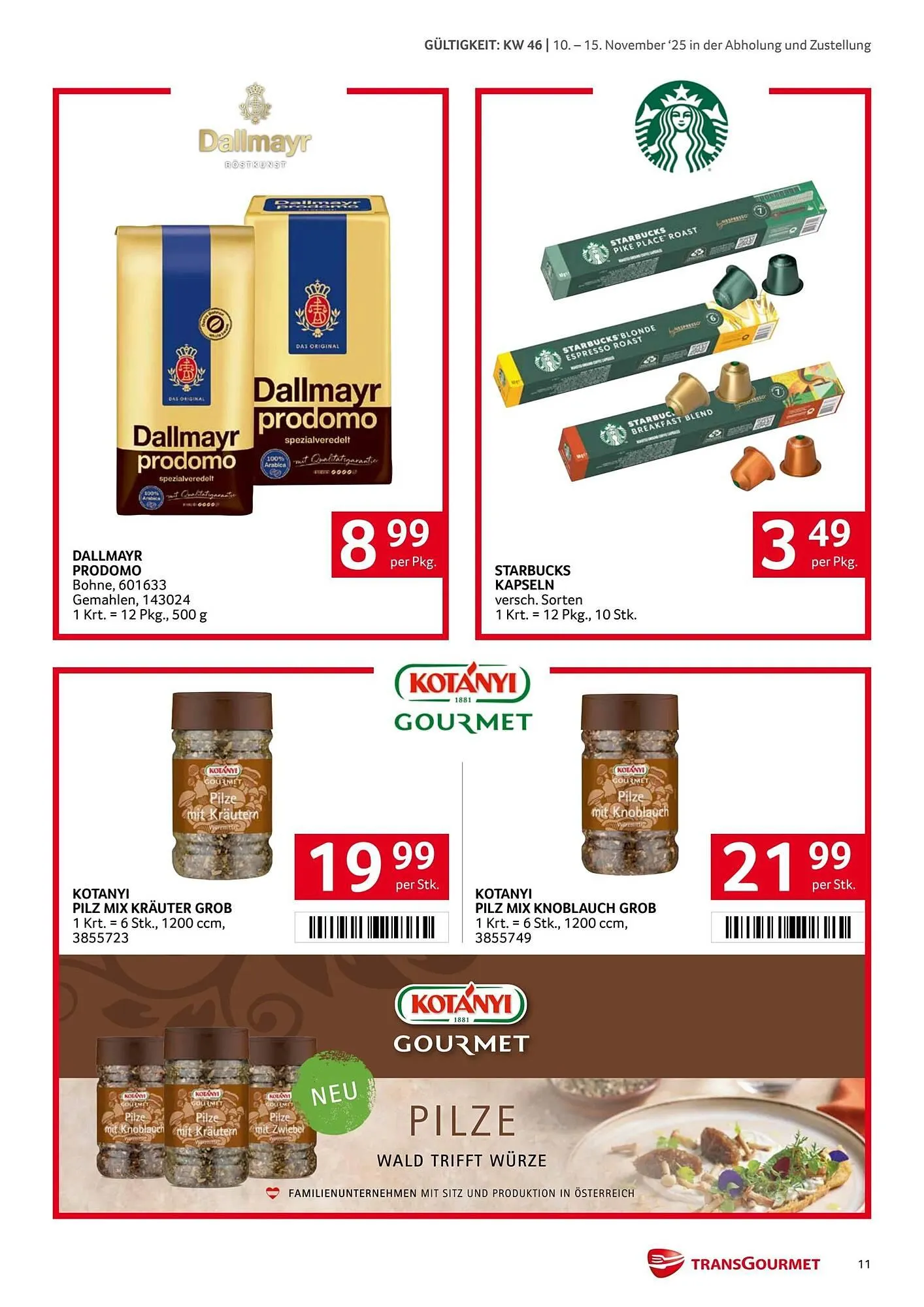 Transgourmet Flugblatt von 10. November bis 15. November 2025 - Flugblätt seite 11