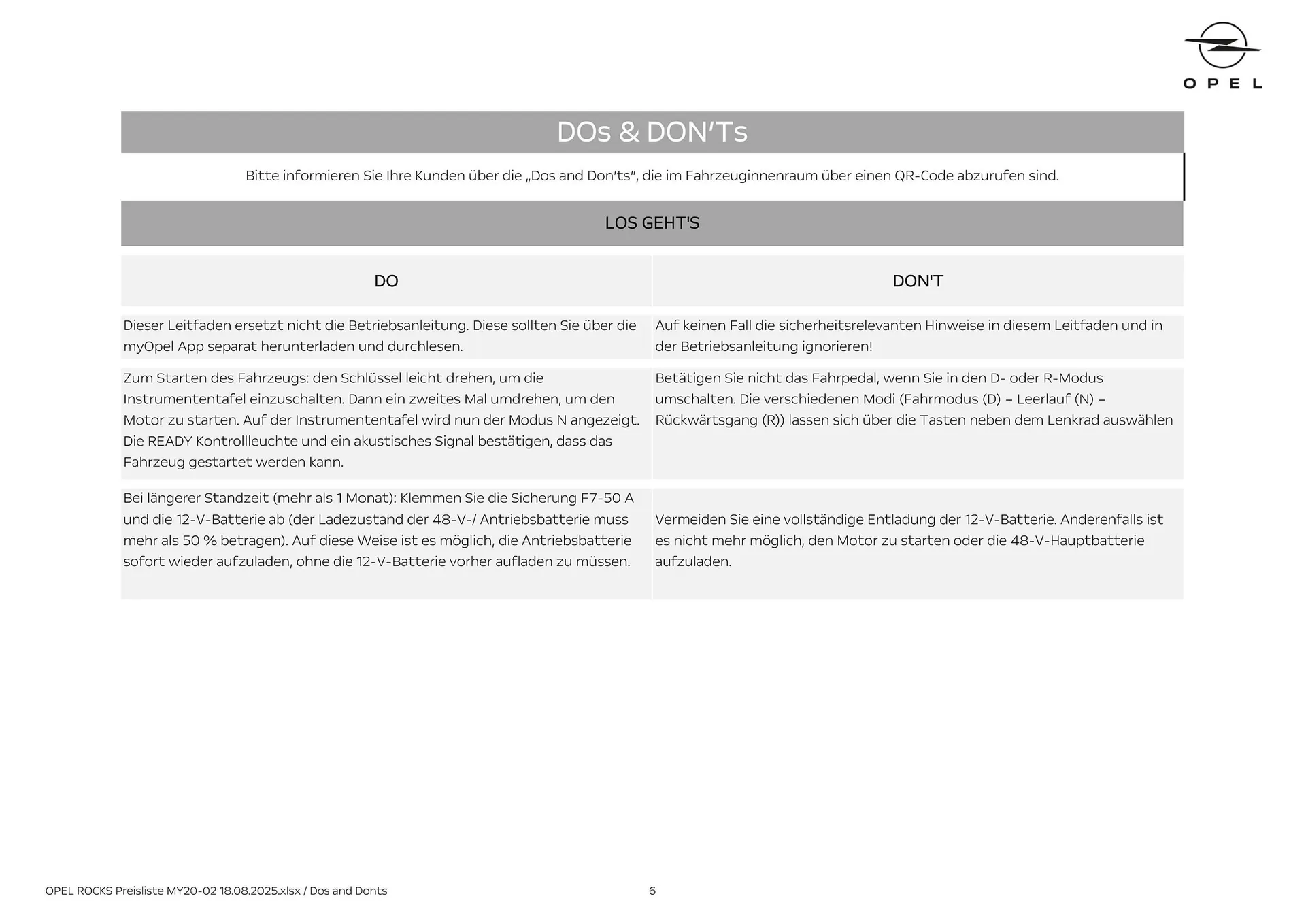 Opel Flugblatt von 18. August bis 18. November 2025 - Flugblätt seite 6