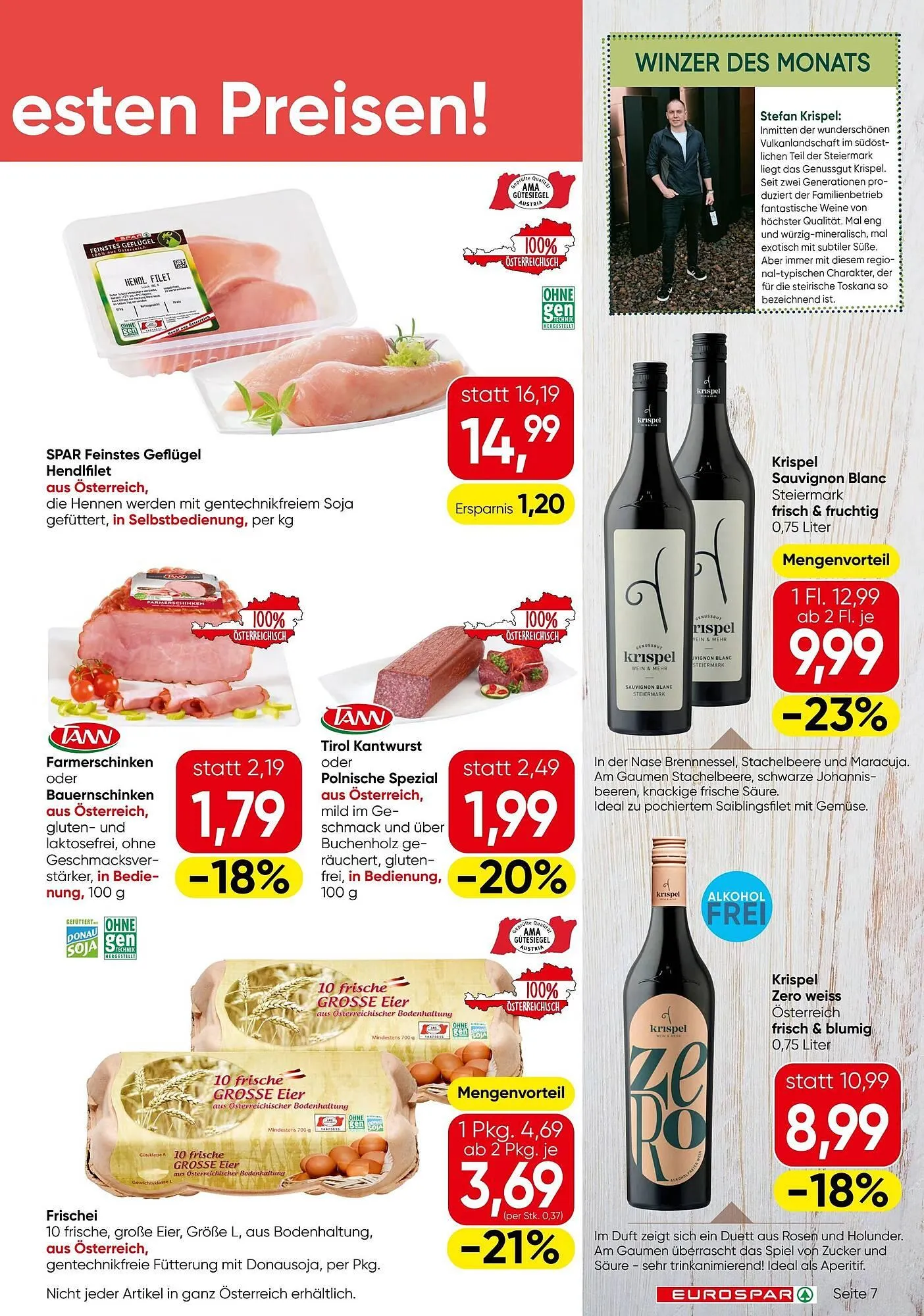 Eurospar Flugblatt von 15. Jänner bis 29. Jänner 2026 - Flugblätt seite  7