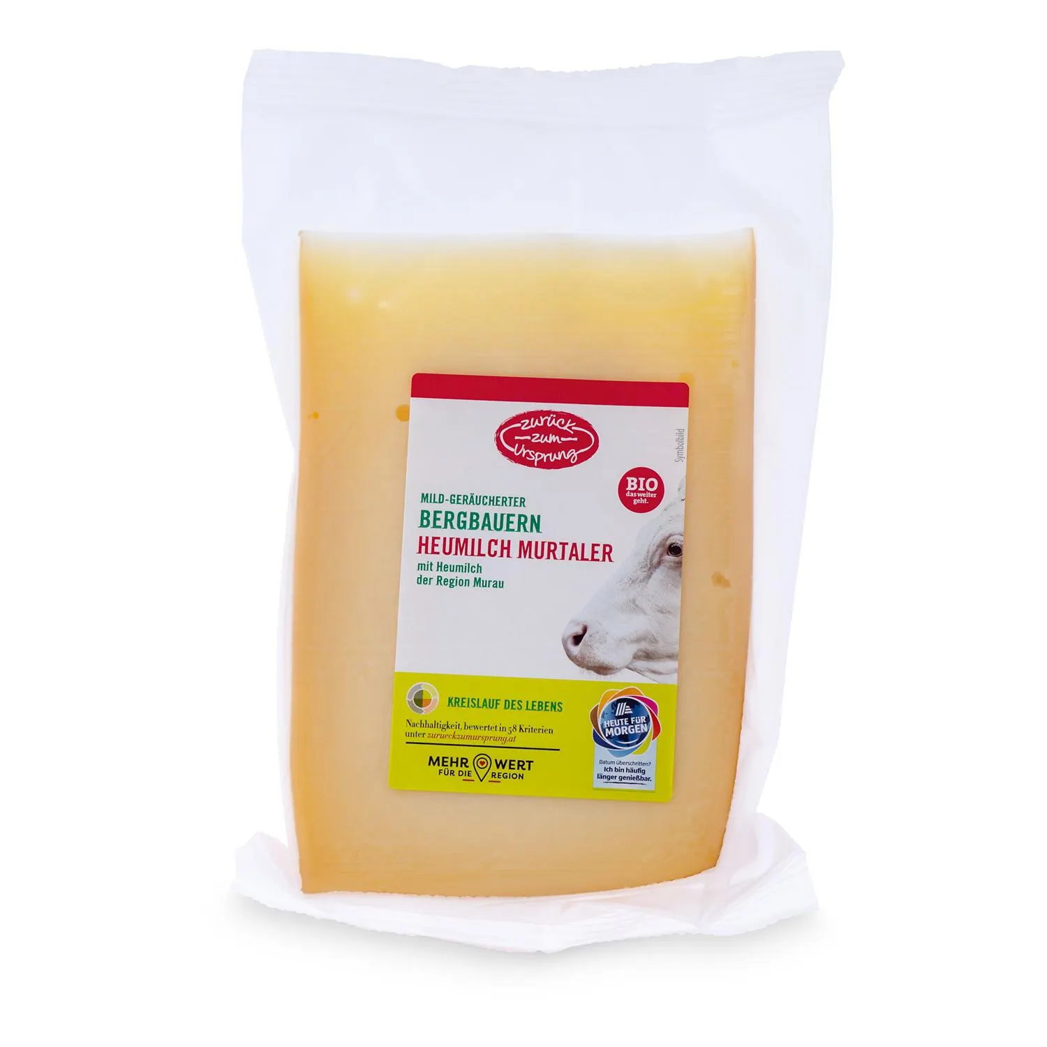 ZURÜCK ZUM URSPRUNG BIO-Heumilchkäsespezialität, Murtaler geräuchert