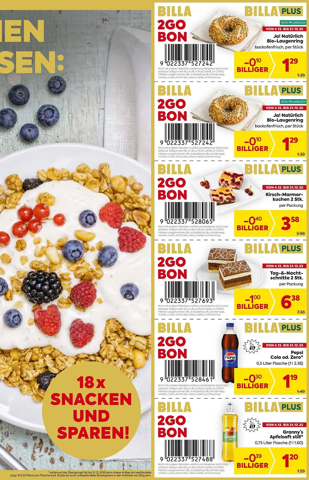 Billa Flugblatt von 4. Dezember bis 31. Dezember 2025 - Flugblätt seite 3