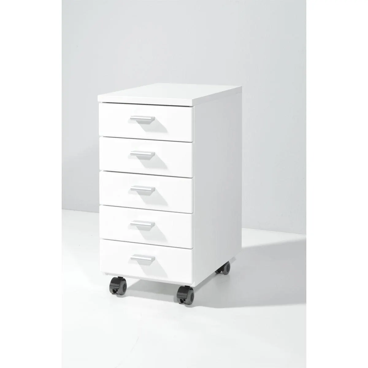 Rollcontainer Smart Fronten in Hochglanz 28 x 57 x 40 cm weiß