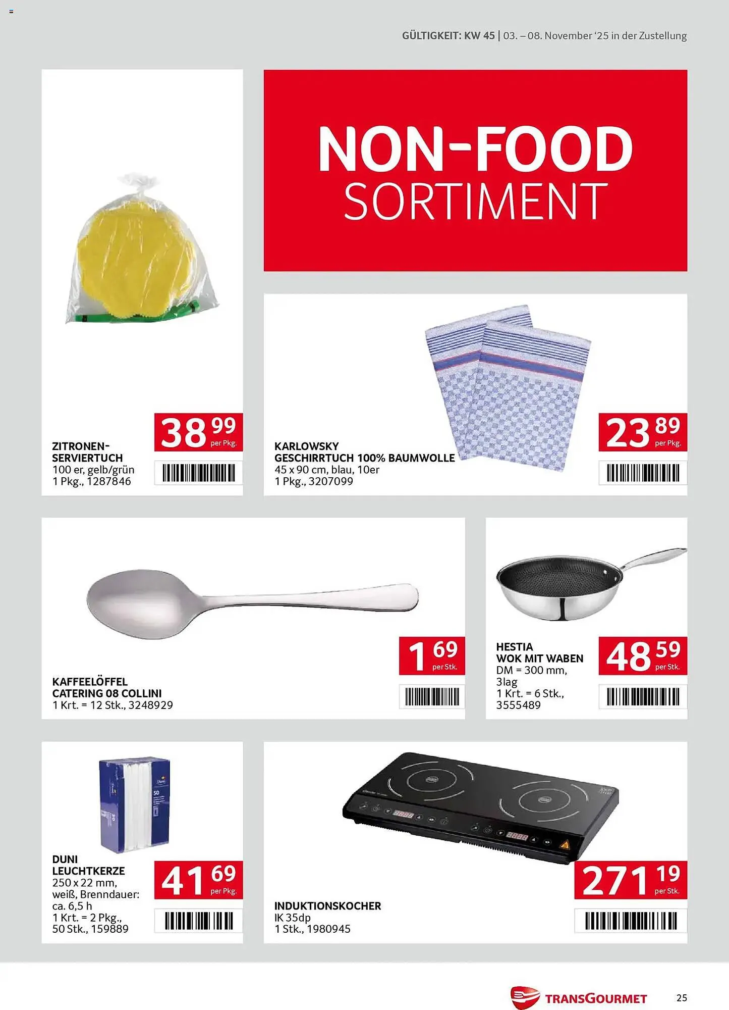 Transgourmet Flugblatt von 3. November bis 8. November 2025 - Flugblätt seite  25