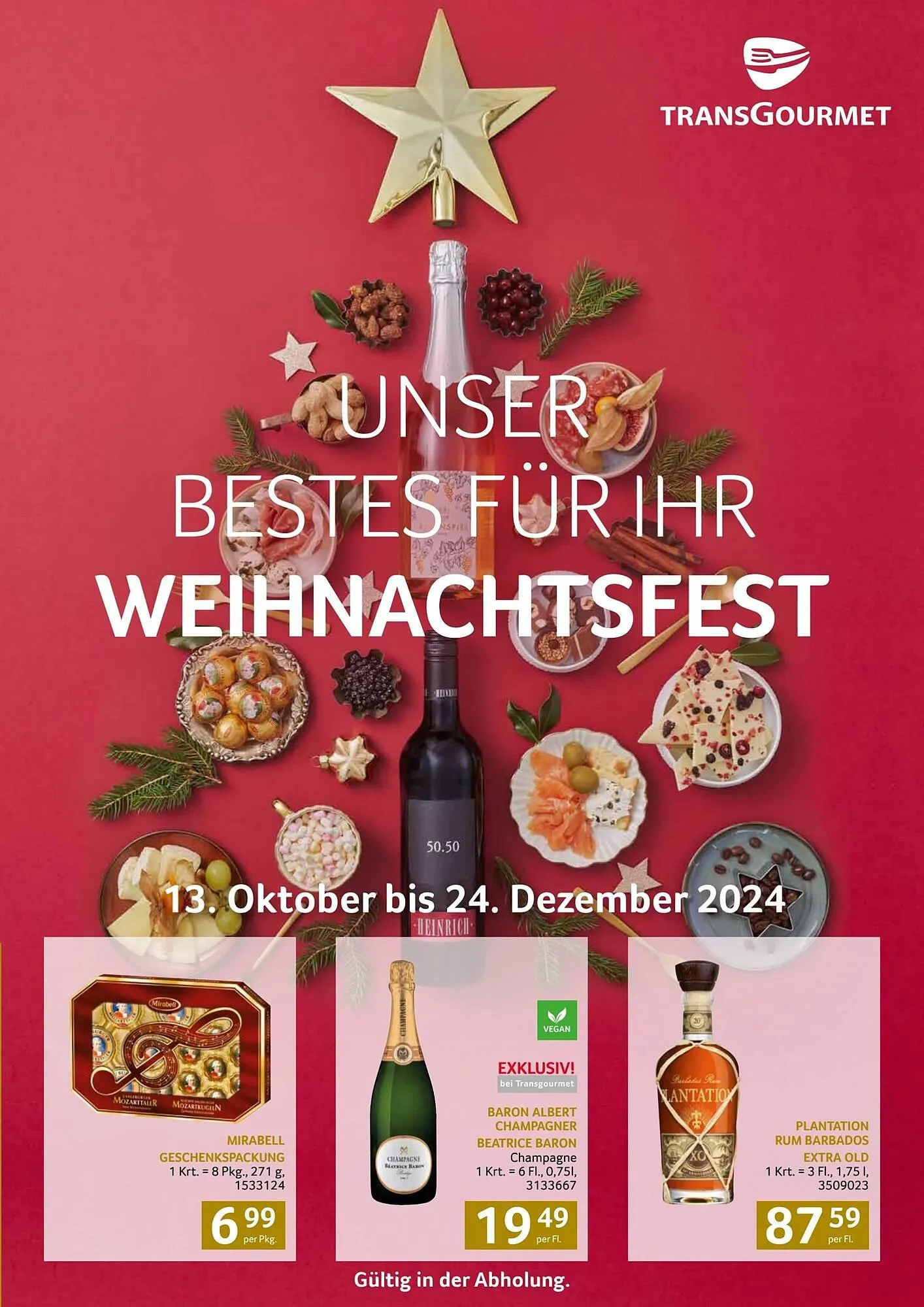 Transgourmet Flugblatt von 13. Oktober bis 25. Dezember 2024 - Flugblätt seite 1