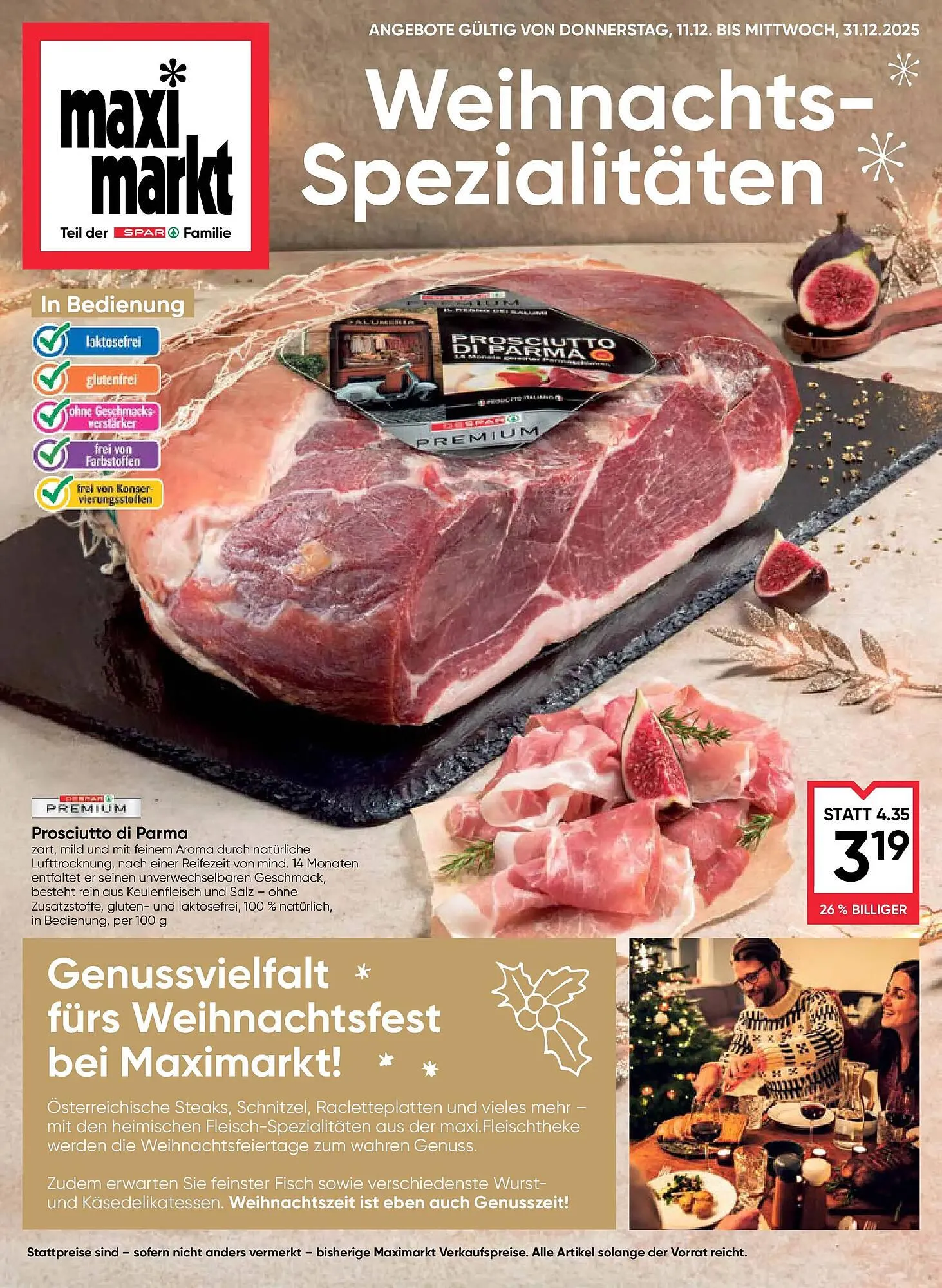 Maximarkt Flugblatt von 11. Dezember bis 31. Dezember 2025 - Flugblätt seite 1