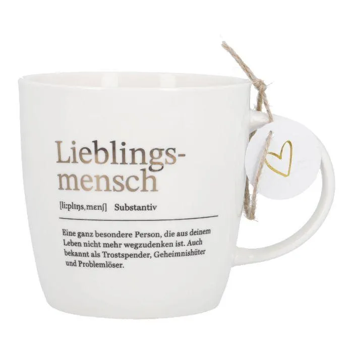 Becher Definition/gold, Lieblingsmensch, 450 ml
