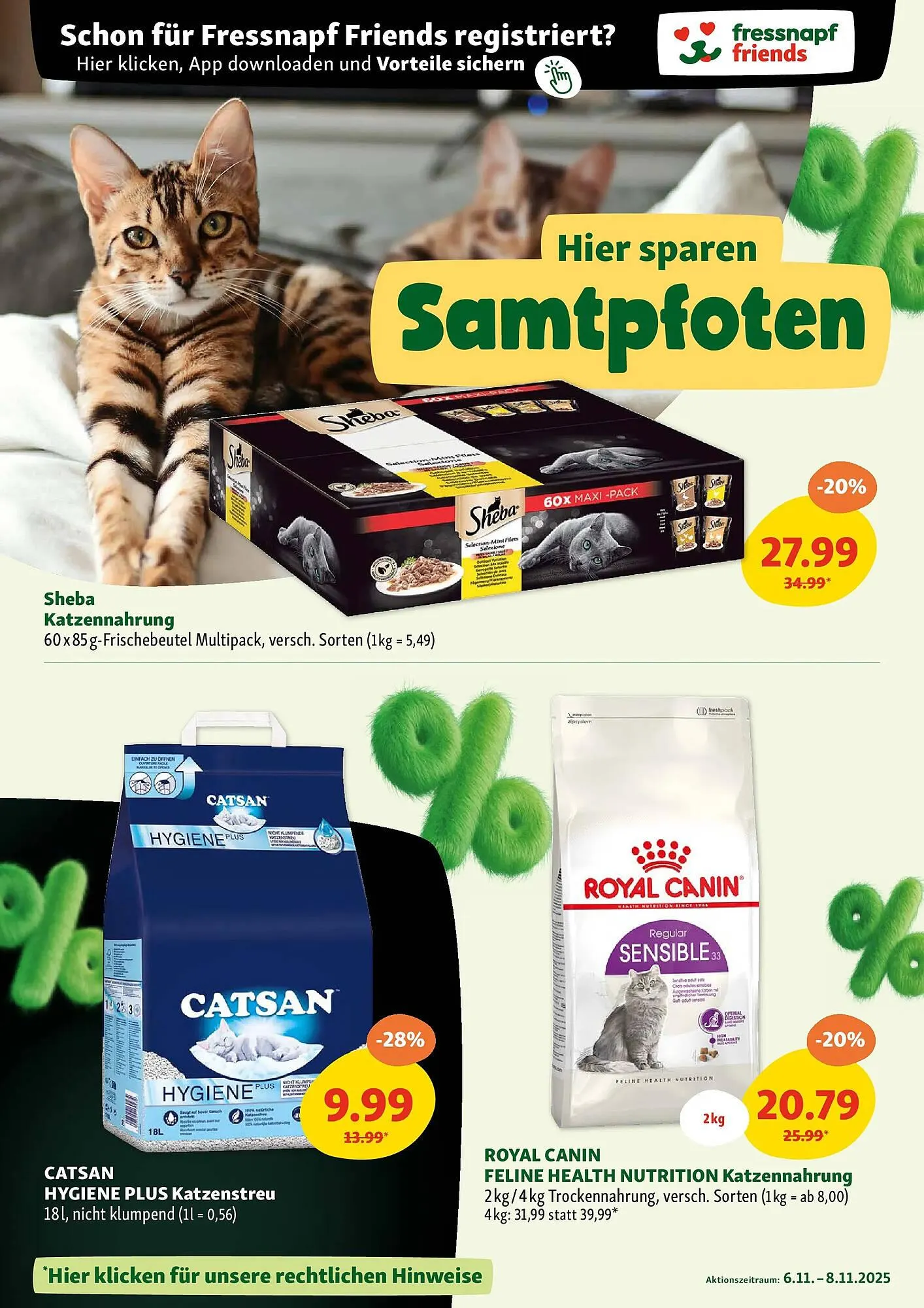 Fressnapf Flugblatt von 6. November bis 8. November 2025 - Flugblätt seite 6