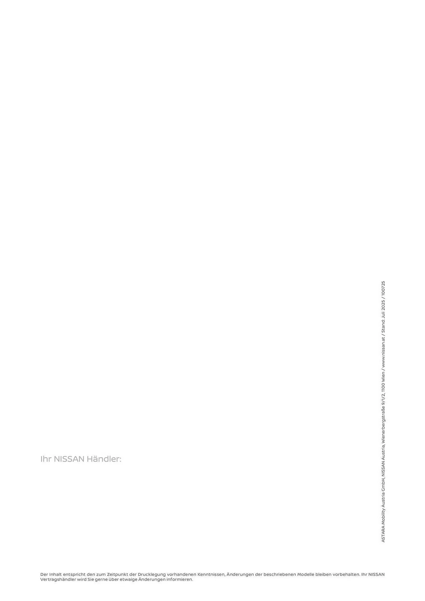 Nissan Primaster Flugblatt von 30. September bis 8. Jänner 2026 - Flugblätt seite 14