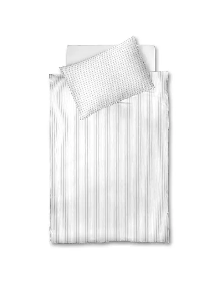 Damast Bettwäsche Melk 70x90cm / 140x200cm Weiss