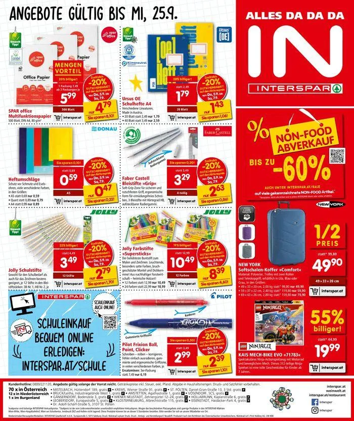 Interspar flugblatt von 3. September bis 17. September 2024 - Flugblätt seite 20