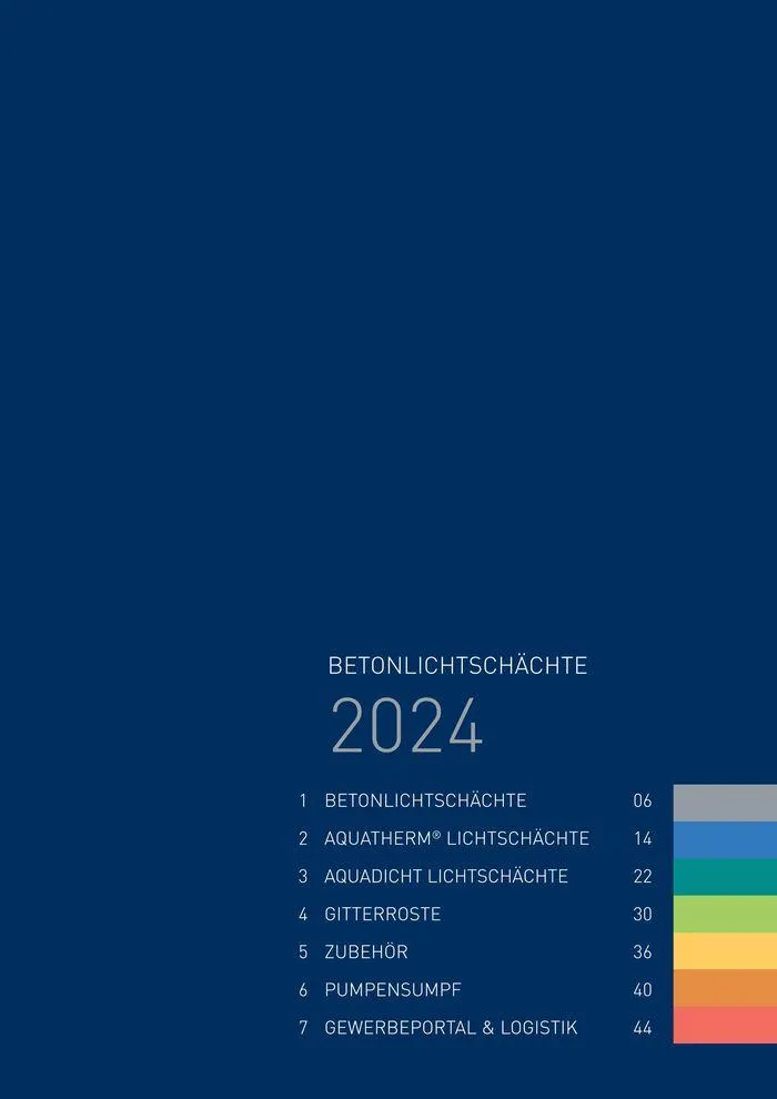 Betonlistschächte Preisliste 2024 von 5. Juni bis 31. Dezember 2024 - Flugblätt seite  3