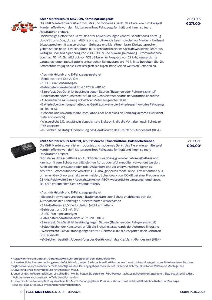 FORD MUSTANG von 2. November bis 2. November 2024 - Flugblätt seite 10
