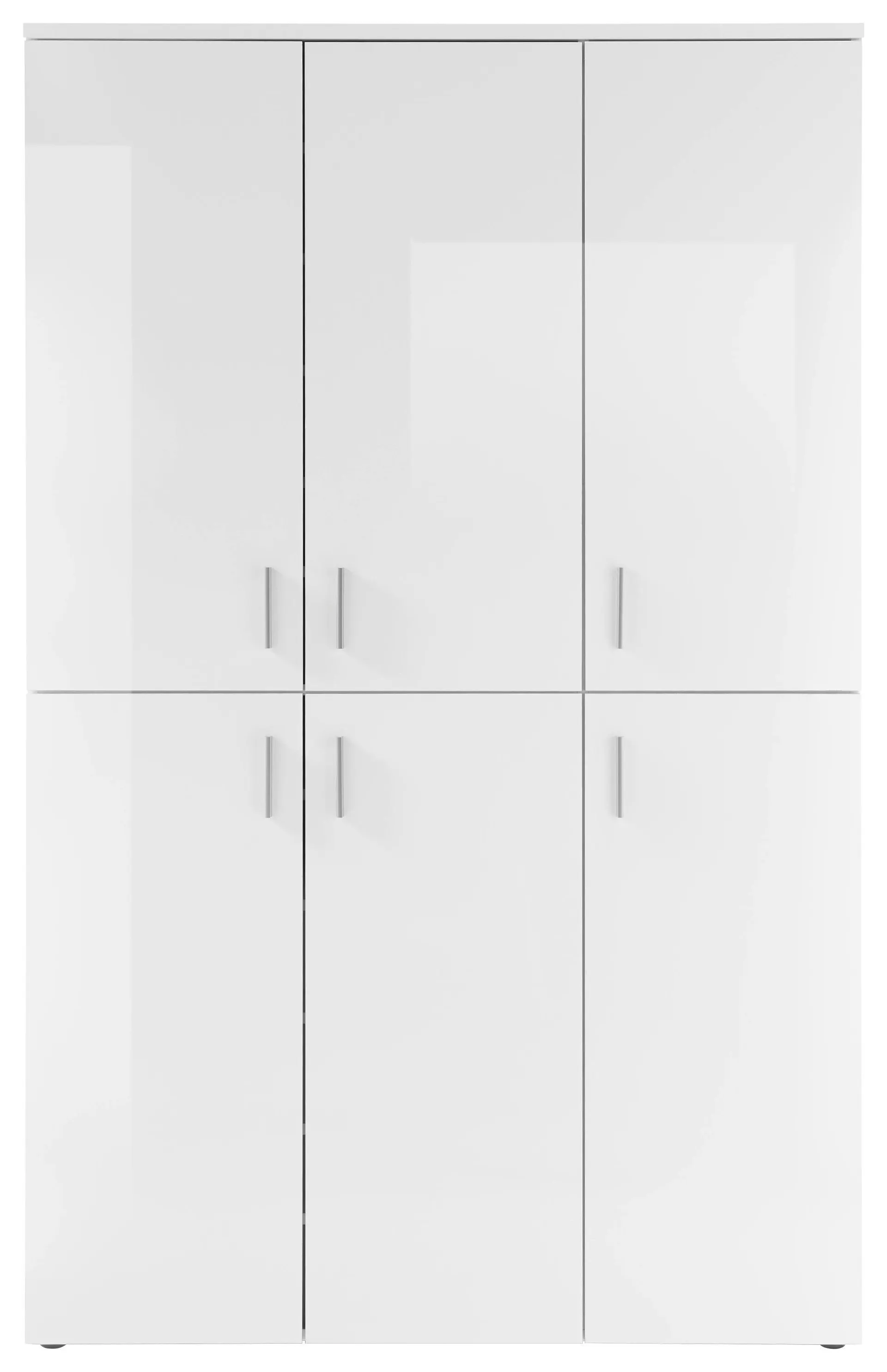 Schuhschrank Lincoln Weiß Dekor 6-Türig B: 120 cm