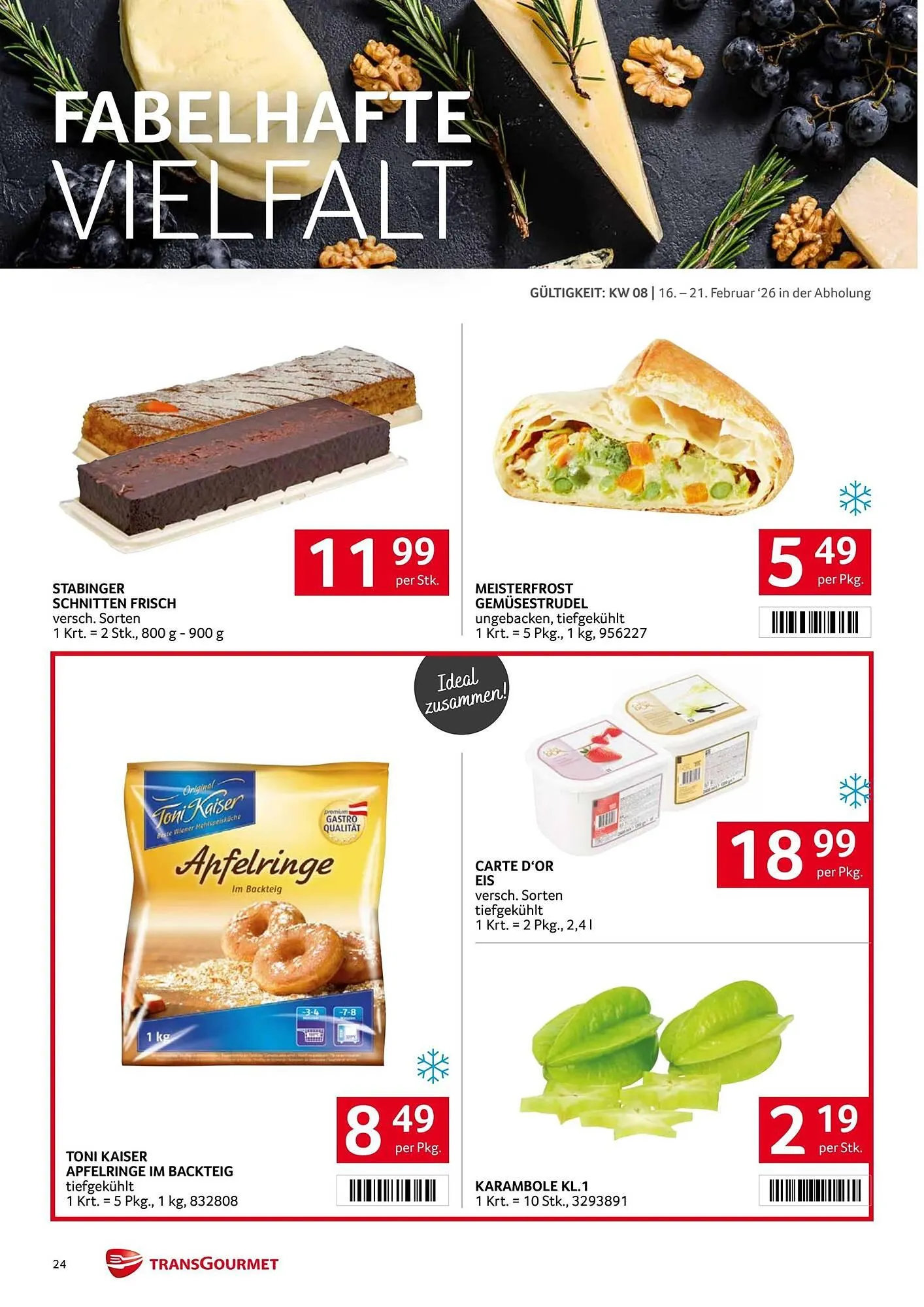 Transgourmet Flugblatt von 16. Februar bis 22. Februar 2026 - Flugblätt seite  24
