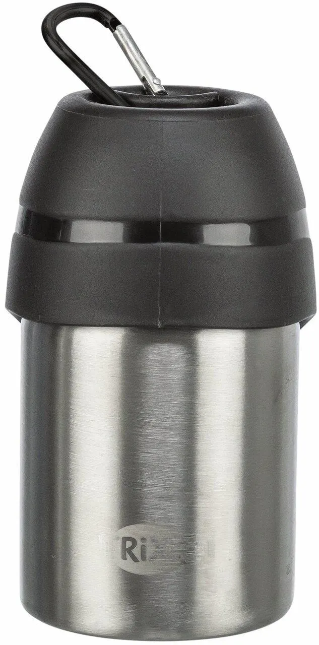 TRIXIE Edelstahl Flasche mit Trinknapf 300ml