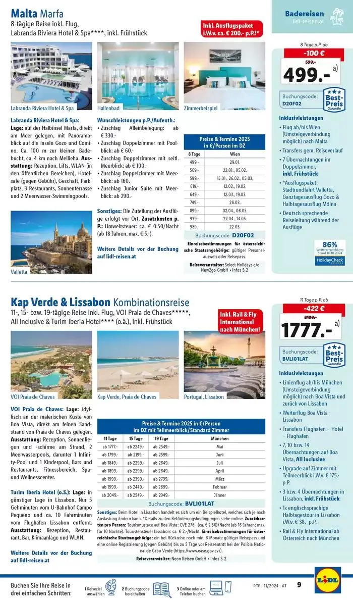 Aktuelle Reiseprospekte Themenprospekt November von 13. November bis 15. Dezember 2024 - Flugblätt seite 9