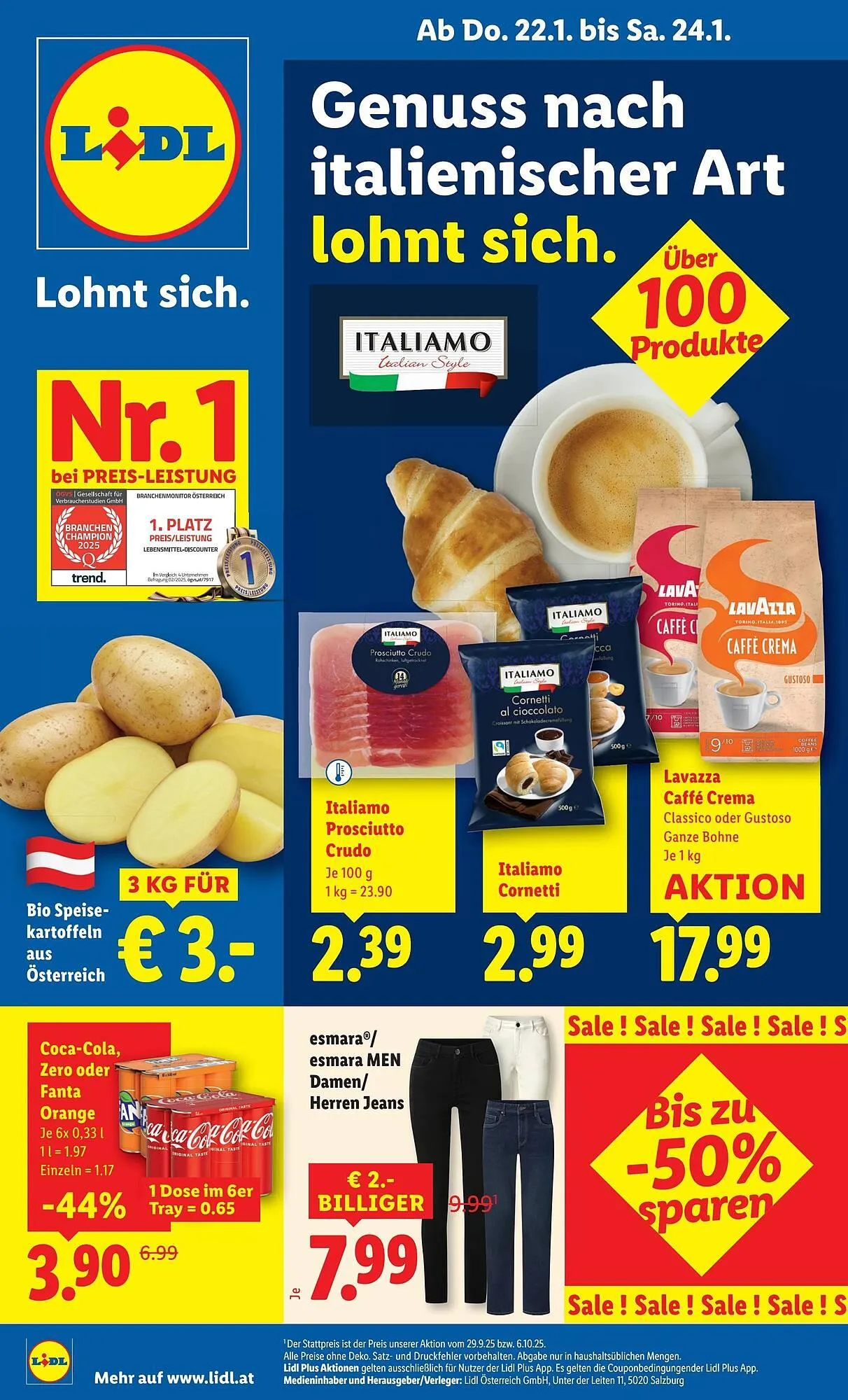 Lidl Flugblatt von 22. Jänner bis 29. Jänner 2026 - Flugblätt seite  1