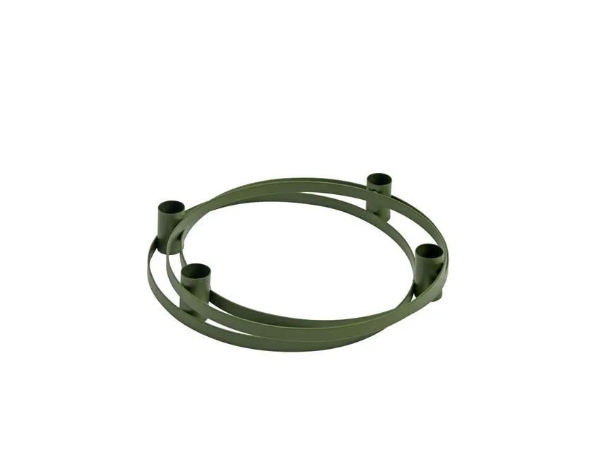 Adventkranz für Stabkerzen "Forest" - D25xH4 cm