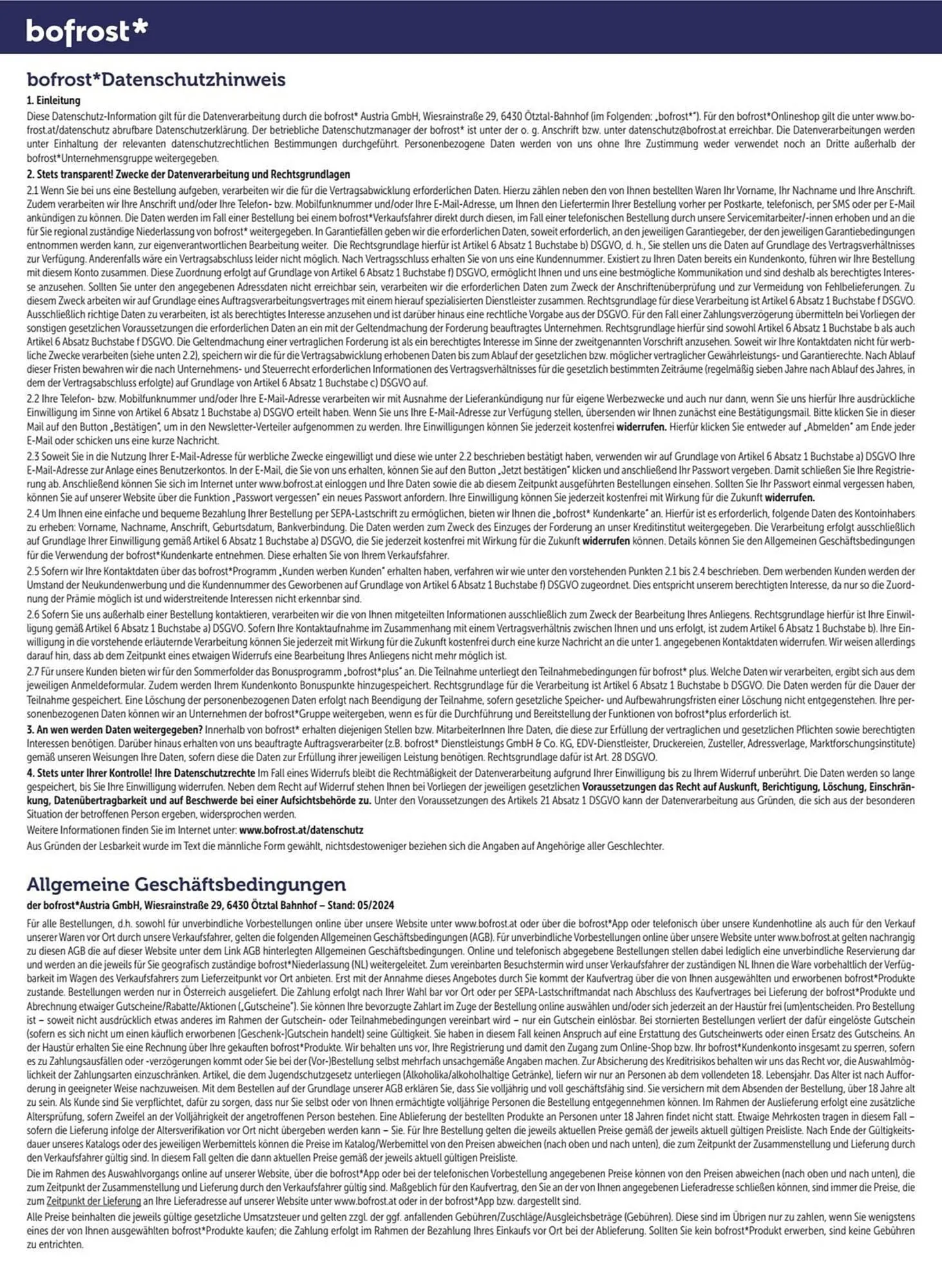 Bofrost Katalog von 13. September bis 6. März 2026 - Flugblätt seite  134