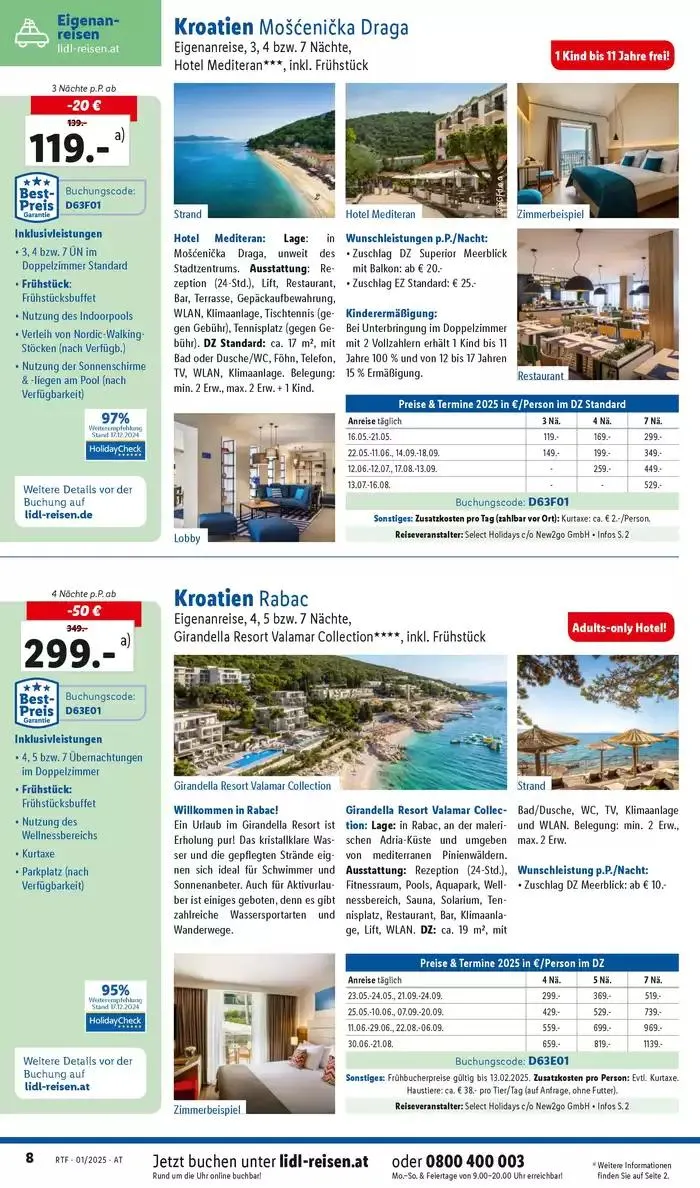 Aktuelle Reiseprospekte Themenprospekt Jänner von 14. Jänner bis 15. Februar 2025 - Flugblätt seite  8