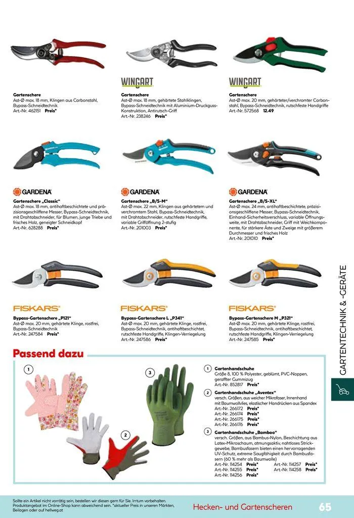 Smartes Gärtnern von 11. Juni bis 31. Dezember 2024 - Flugblätt seite 65