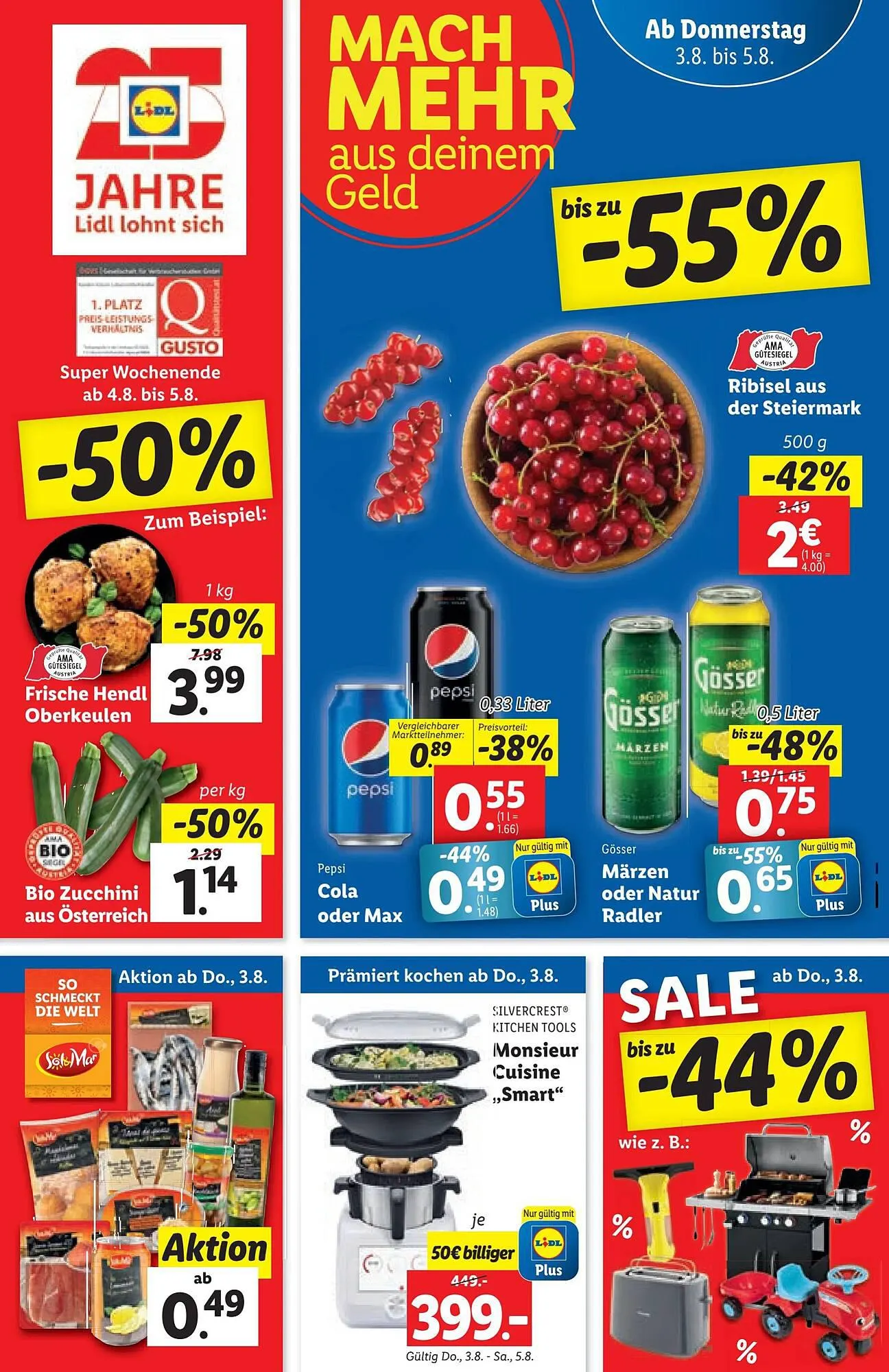 Lidl Flugblatt von 2. August bis 9. August 2023 - Flugblätt seite 1