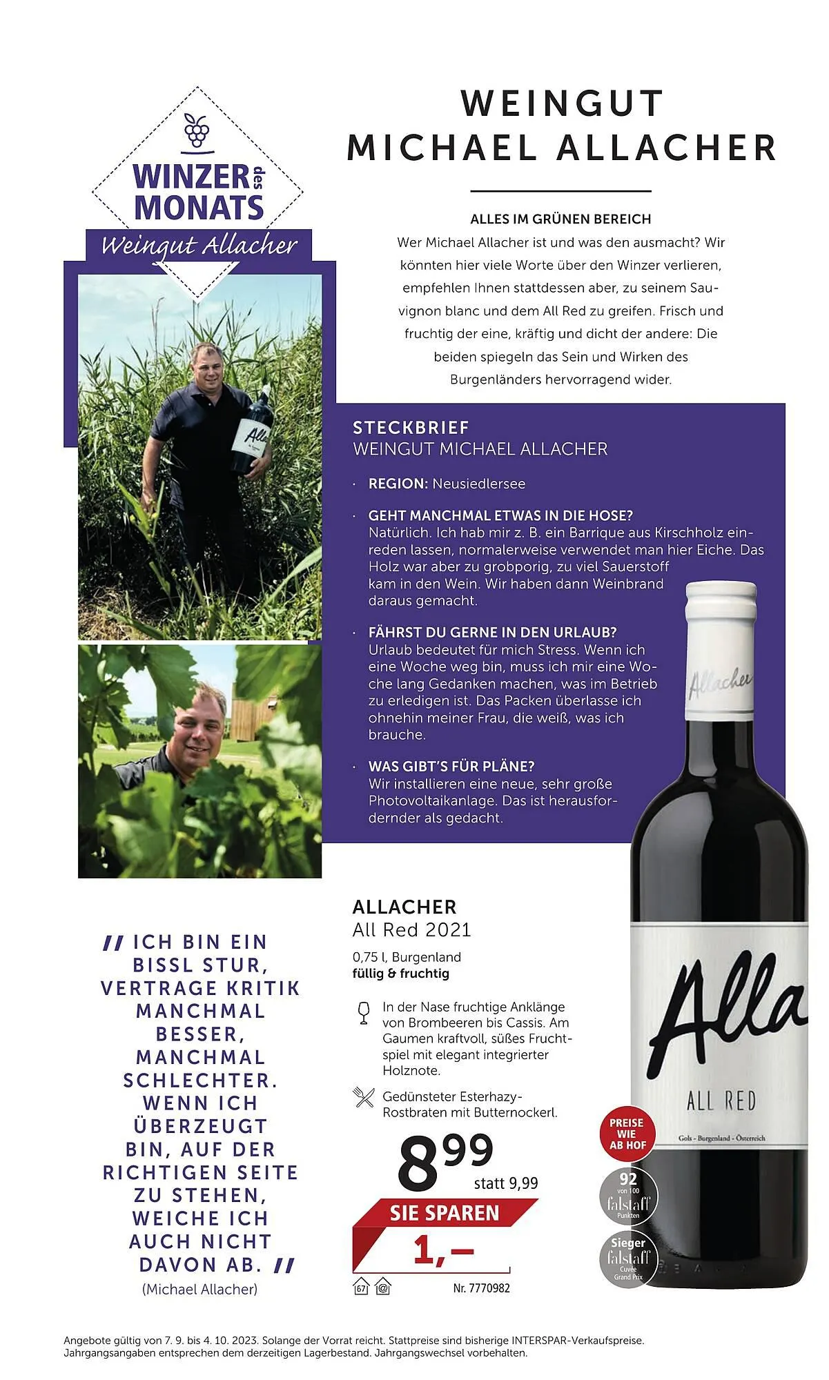 Interspar Flugblatt von 1. September bis 30. September 2023 - Flugblätt seite 10