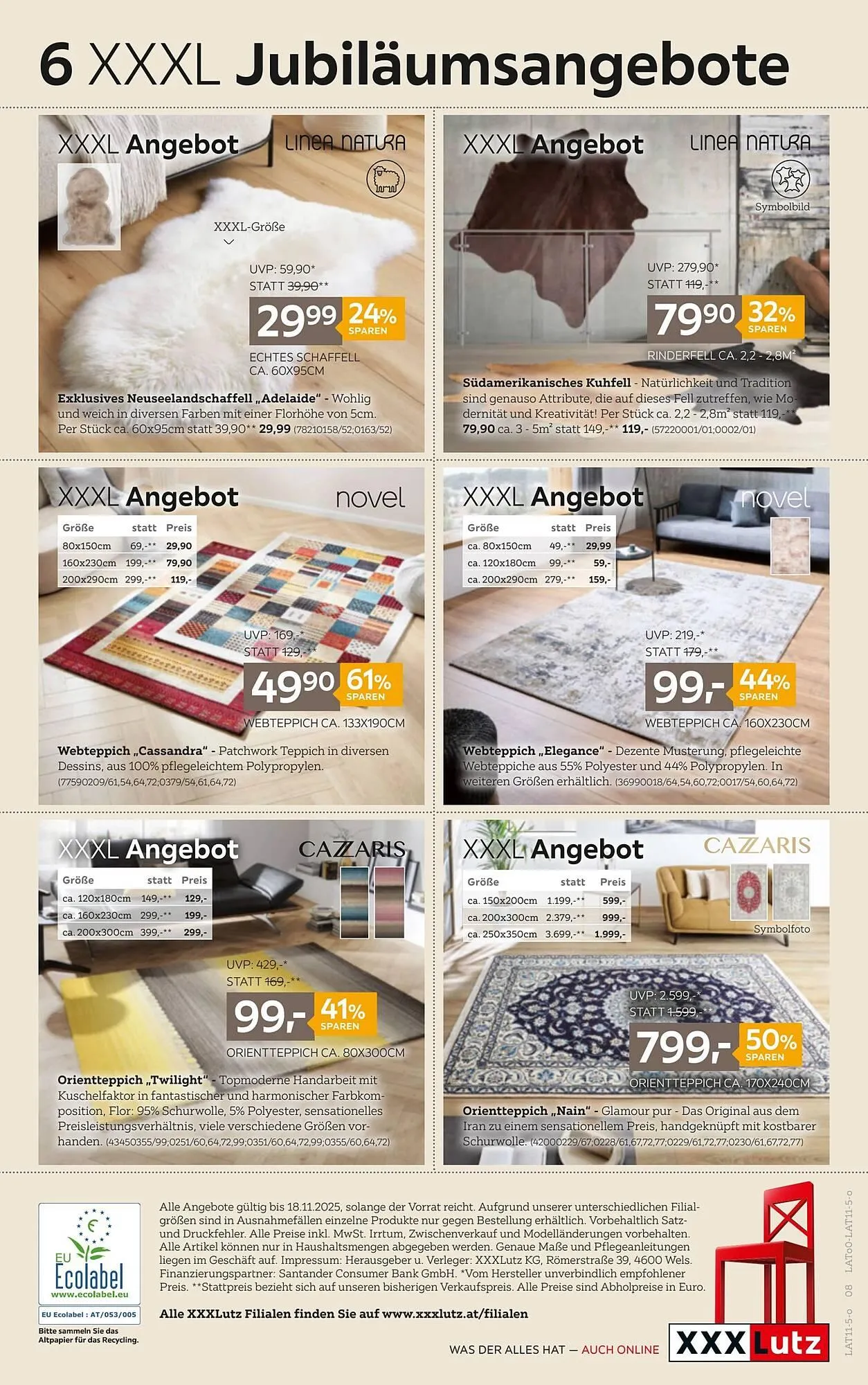 XXXLutz Prospekt von 4. November bis 18. November 2025 - Flugblätt seite 8