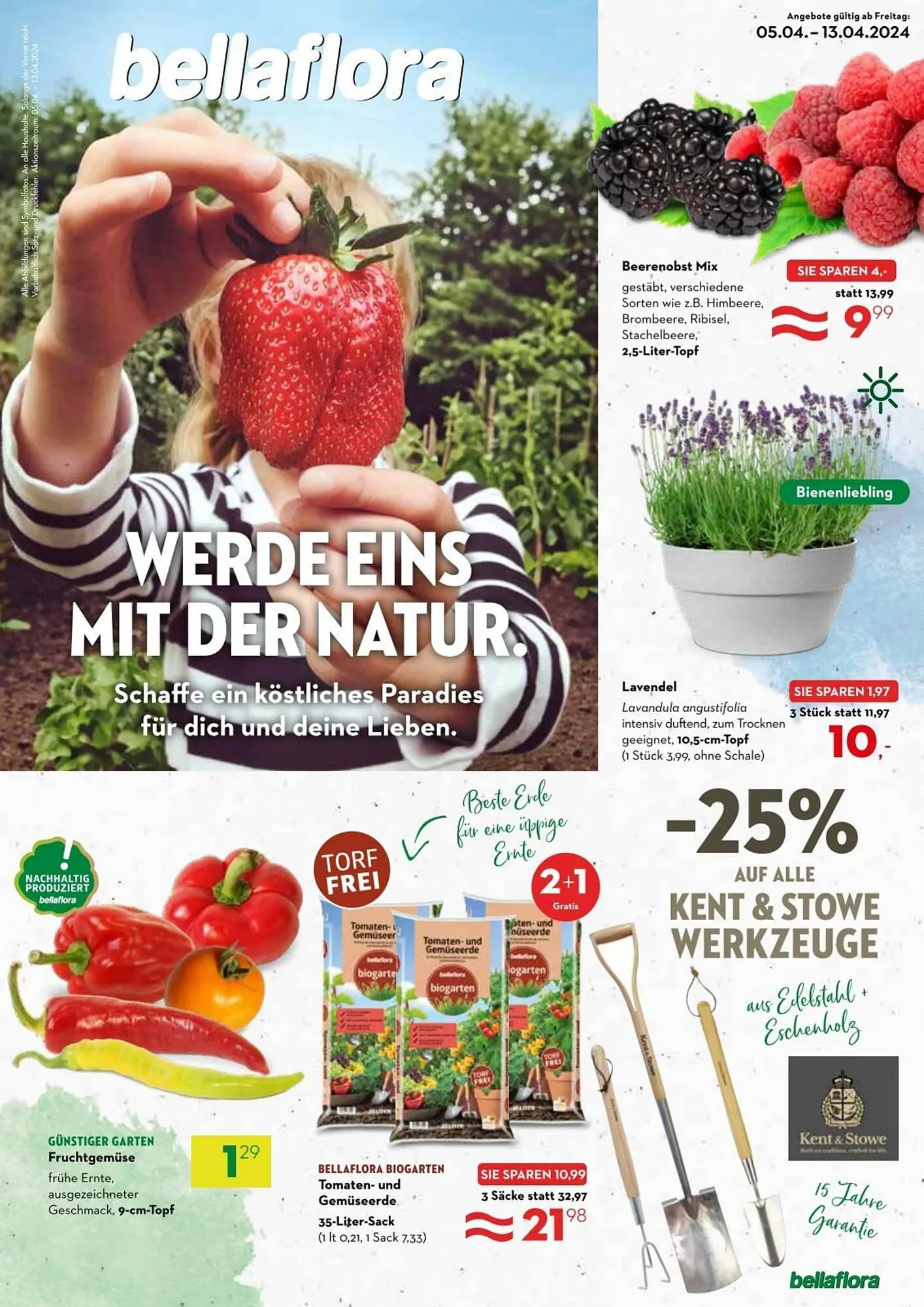 Bellaflora Flugblatt von 5. April bis 13. April 2024 - Flugblätt seite