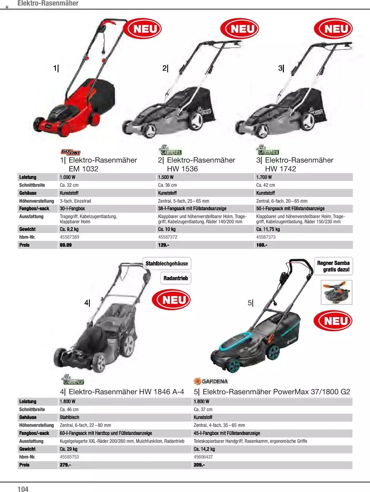 Hagebau Gartenjahr 2023 von 7. März bis 31. Dezember 2023 - Flugblätt seite 104