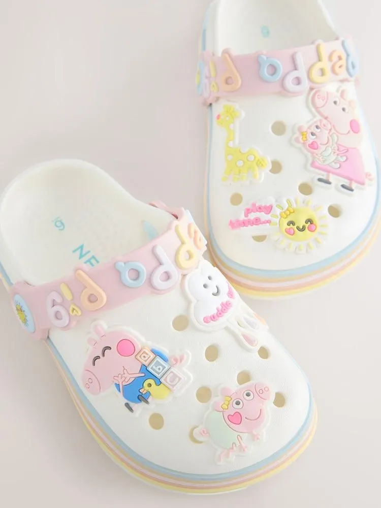 Creme - Clogs mit Peppa-Pig-Charakter