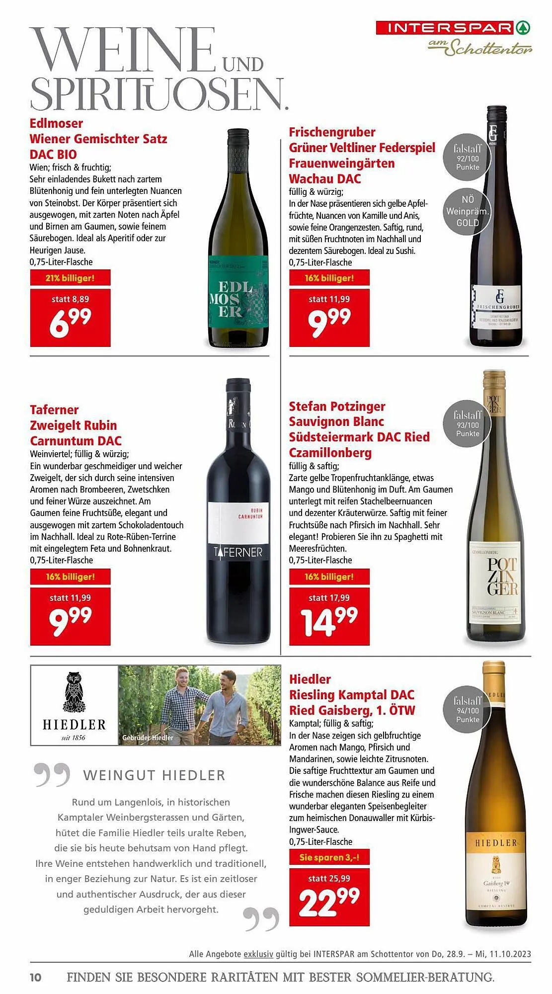 Interspar Flugblatt von 26. September bis 11. Oktober 2023 - Flugblätt seite 10