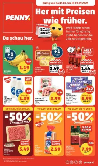 PENNY Flugblatt von 3. September bis 9. September 2026 - Flugblätt seite  1