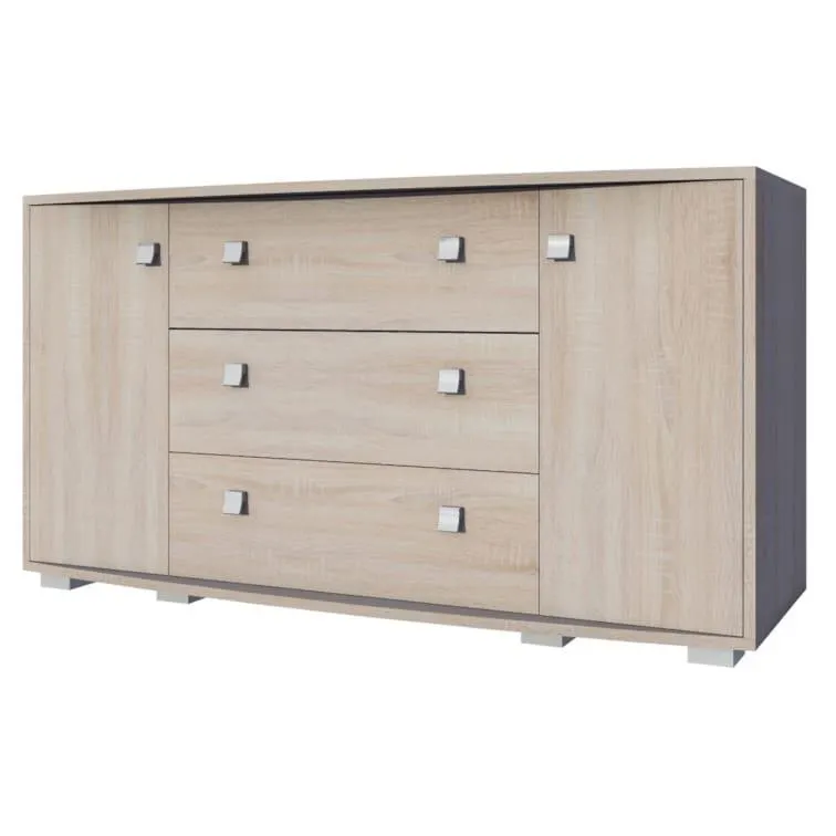 Easy Möbel Kommode Rabaul 09, Farbe: Sonoma Eiche - Abmessungen: 80 x 160 x 43 cm (H x