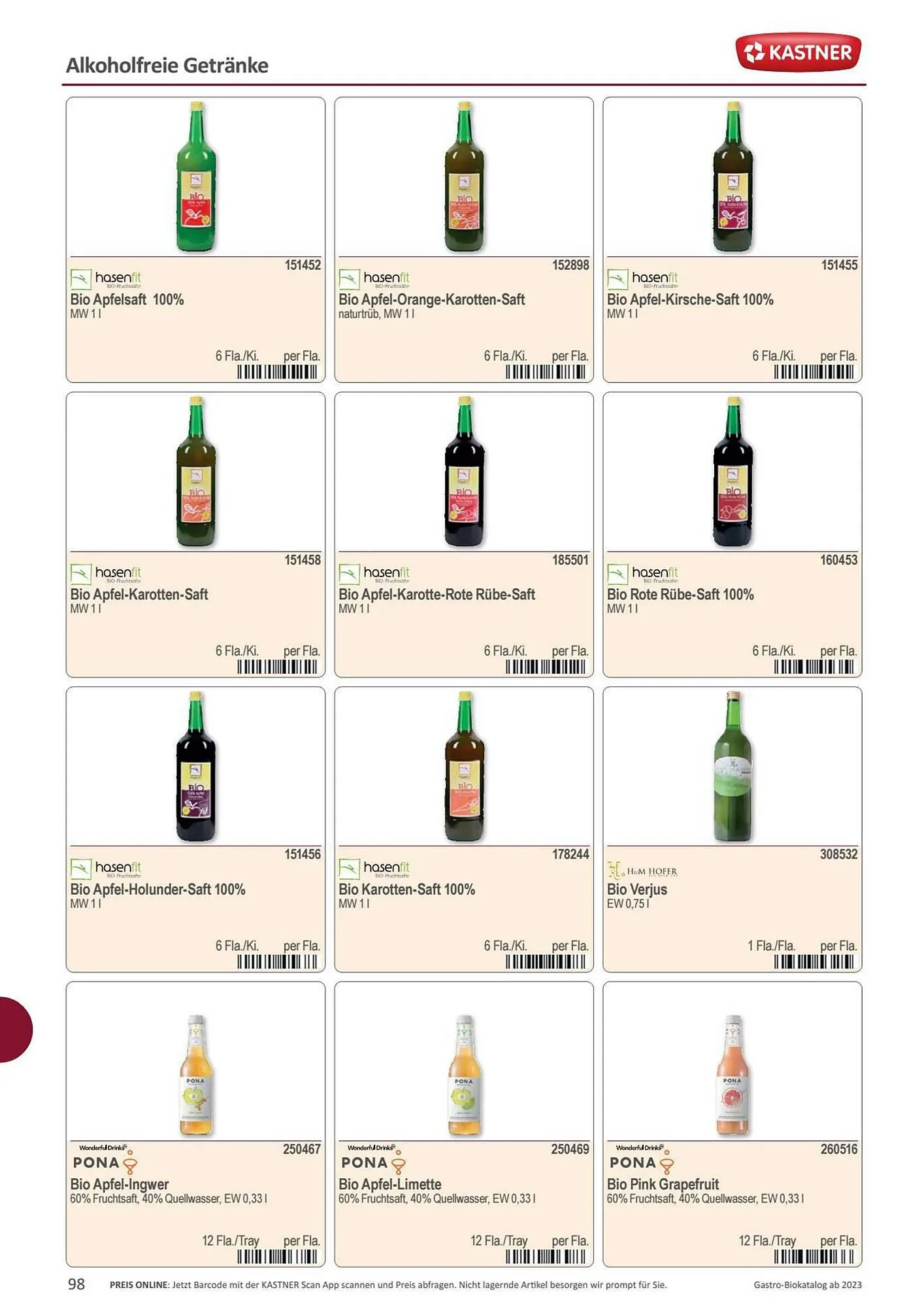 Kastner Flugblatt von 15. September bis 30. Dezember 2023 - Flugblätt seite 100