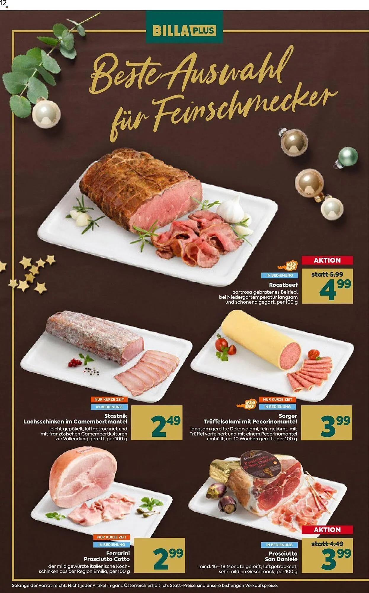 Billa Flugblatt von 30. November bis 23. Dezember 2023 - Flugblätt seite 12