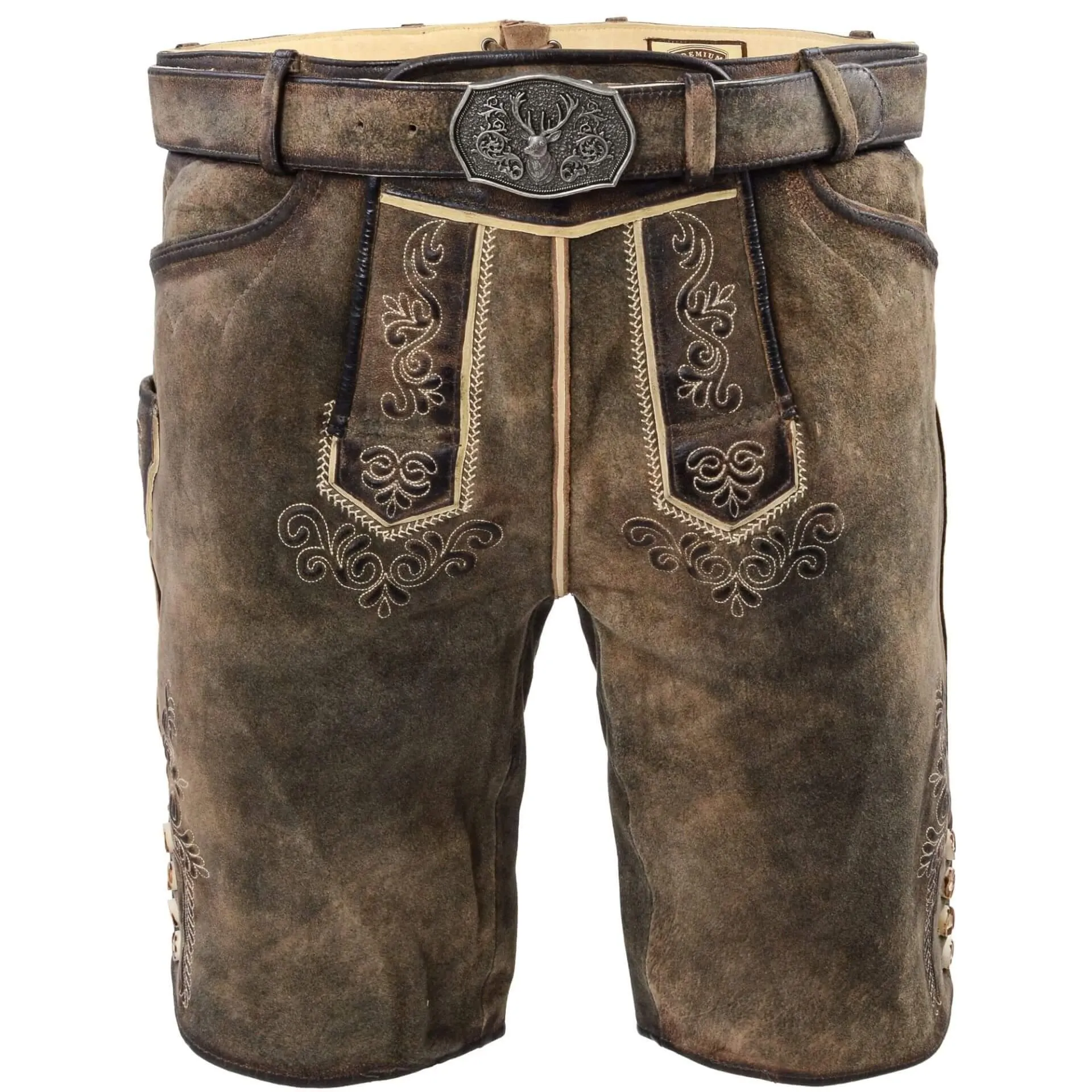 Herren Lederhose "Bob 803", Stone
