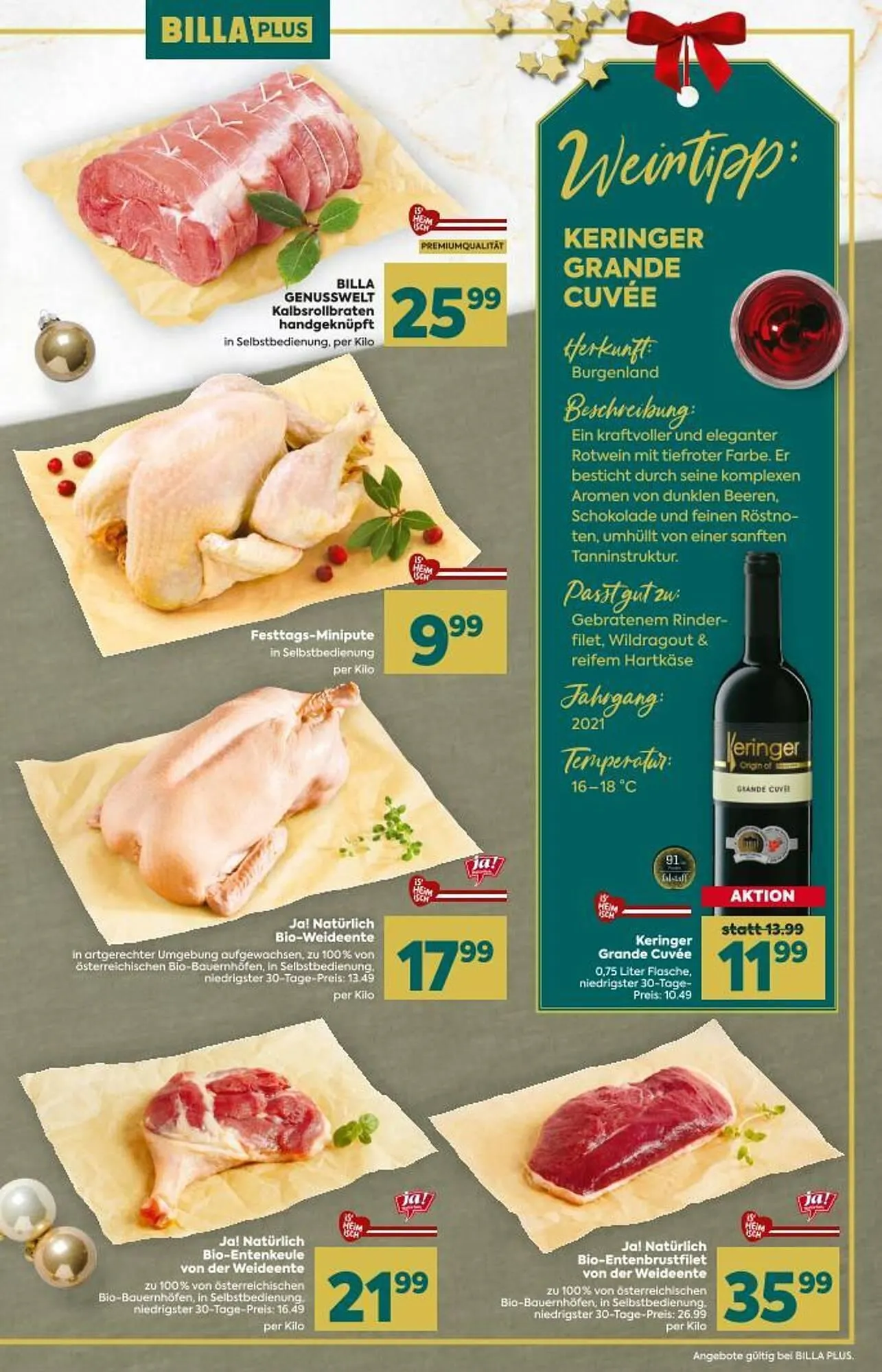 Billa Flugblatt von 27. November bis 24. Dezember 2025 - Flugblätt seite  3