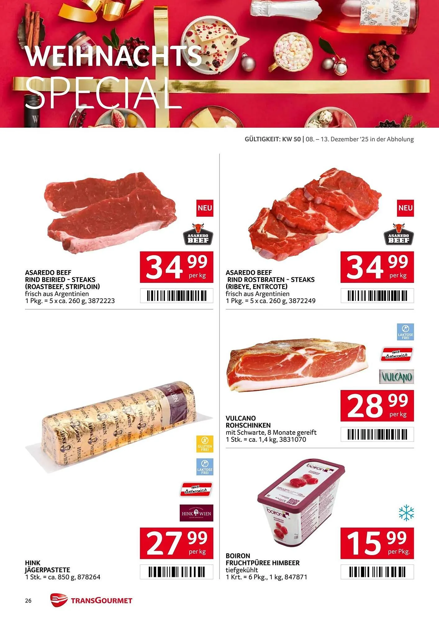 Transgourmet Flugblatt von 8. Dezember bis 14. Dezember 2025 - Flugblätt seite  26
