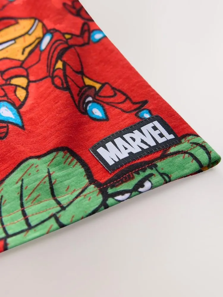 Rot - Marvel-Kurzarm-Baumwoll-T-Shirt (3M.–8J.)