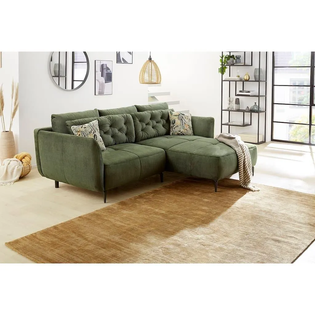 Jockenhöfer Gruppe Ecksofa »Salo L-Form« im Retrolook mit Wellenfederung und frei im Raum stellbar