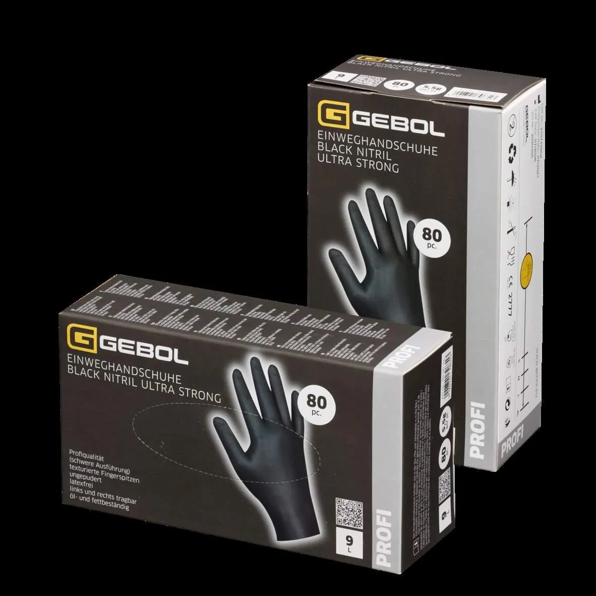 Einweghandschuhe Nitril schwar ungepudert Gr.S 80 Stück