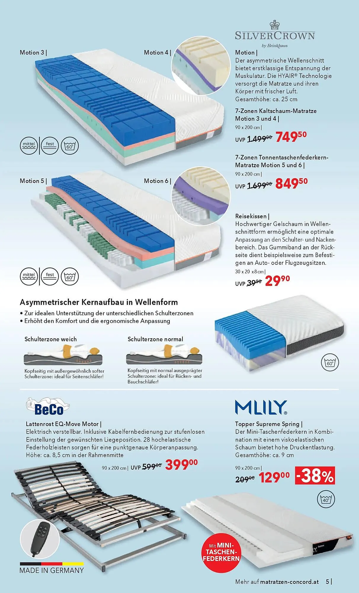 Matratzen Concord Prospekt von 25. März bis 28. April 2026 - Flugblätt seite  5