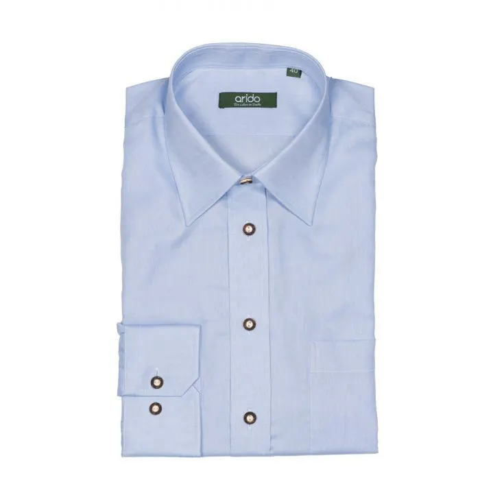 Arido Herrenhemd langarm NOS 2921-2719-53 blau Slim