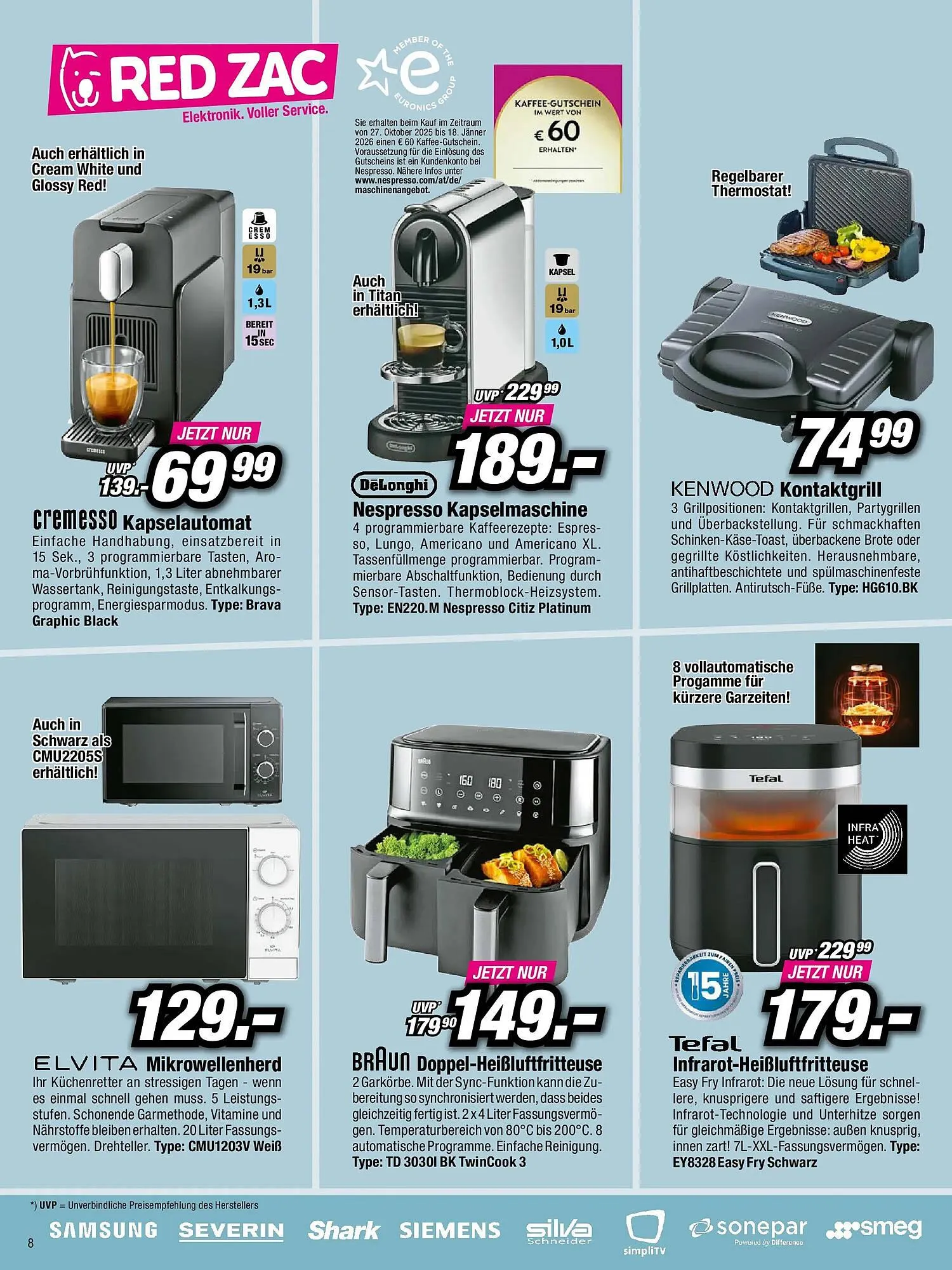Red Zac Flugblatt von 26. Oktober bis 12. November 2025 - Flugblätt seite  8