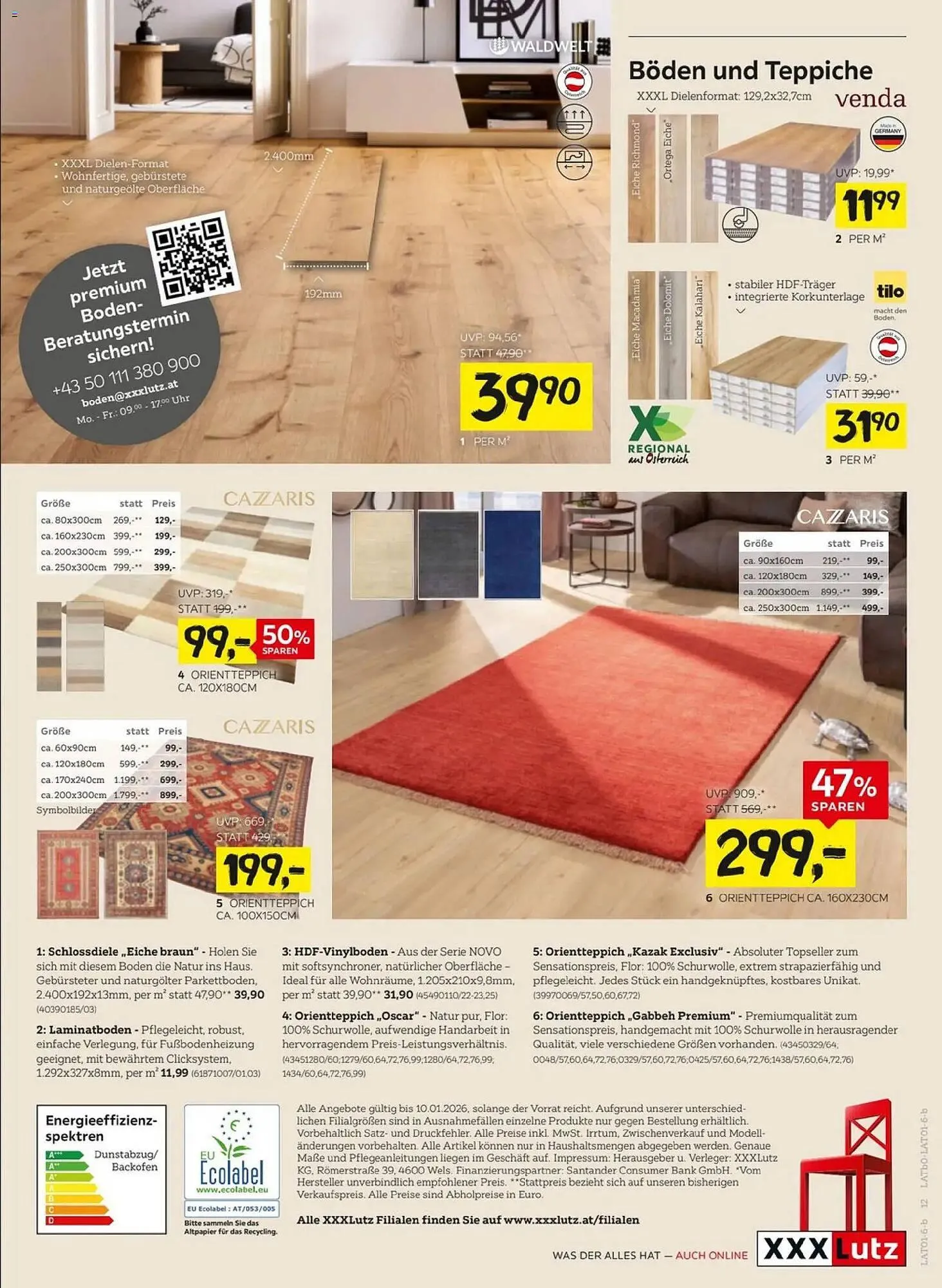 XXXLutz Prospekt von 29. Dezember bis 10. Jänner 2026 - Flugblätt seite  12