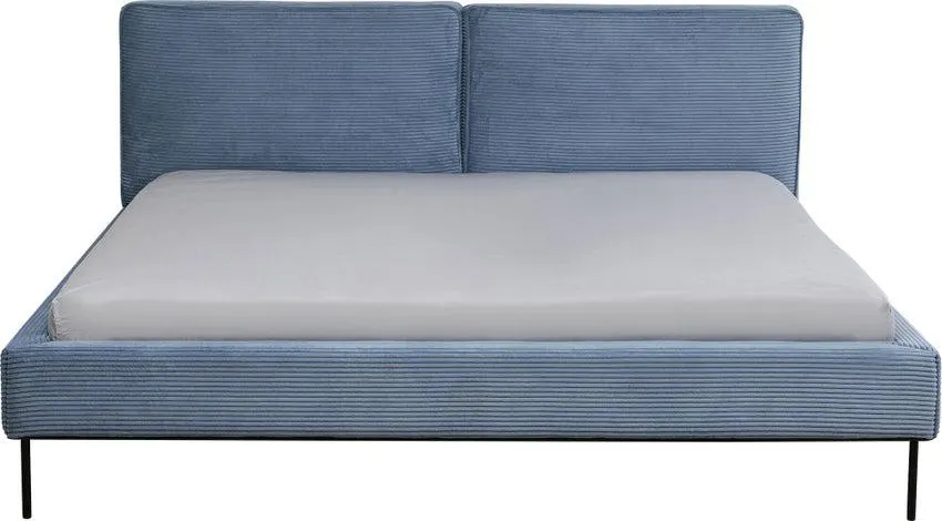 Bett East Side Cord Blau 180x200cm