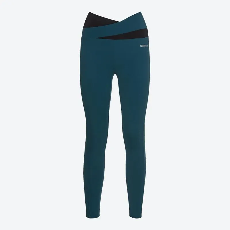 Damen-Sportleggings mit gekreuztem Bund
