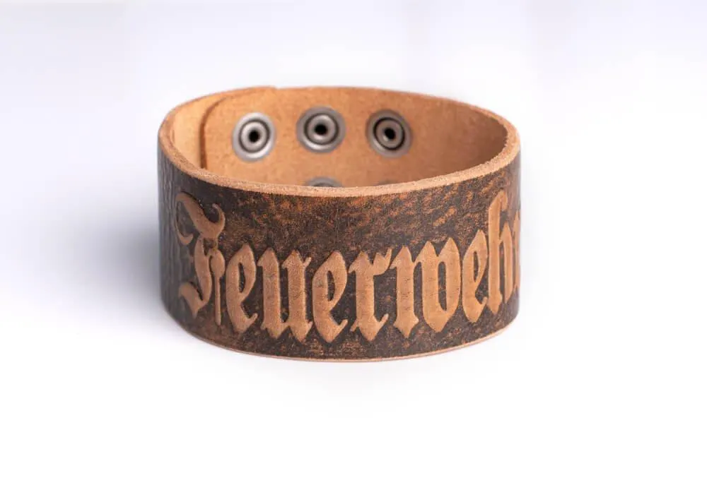 Lederarmband “Feuerwehr”, 35 mm