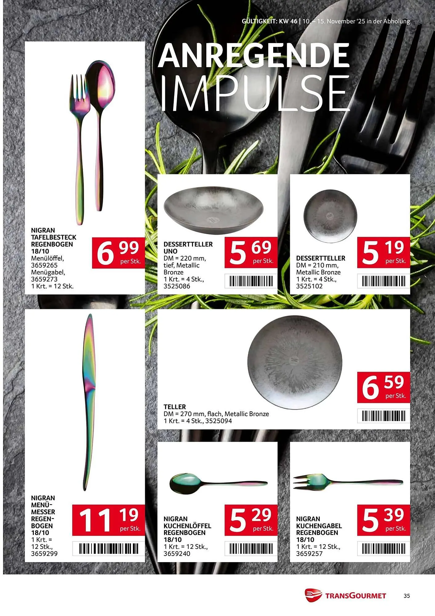 Transgourmet Flugblatt von 10. November bis 15. November 2025 - Flugblätt seite 34